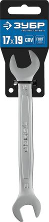Рожковый гаечный ключ 17x19 мм ЗУБР 27010-17-19_z01