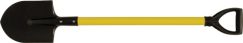 Лопата штыковая ЛКМ, с желтым металлизированным черенком и V-ручкой  185х235х1060 мм КУРС 77214