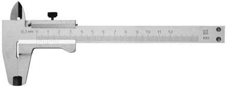 Штангенциркуль металлический тип 1 класс точности 2 125 мм шаг 0.1 мм 3445-125