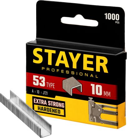 Скобы для степлера тонкие тип 53 10 мм 1000 шт STAYER 3159-10_z02