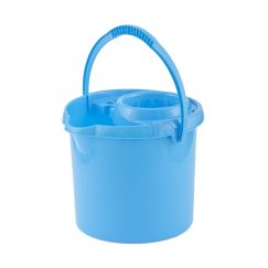 Ведро пластмассовое круглое с отжимом 9 л голубое ELFE 92961