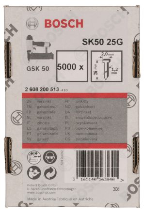 Штифты 5000 шт 25 мм для GSK 50 SK50 25G BOSCH 2608200513
