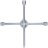 Ключ балонный крест усиленный 17х19х21мм + 1/2&quot; КУРС 62756