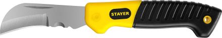 Нож монтерский складной изогнутое лезвие SK-С Professional STAYER 45409