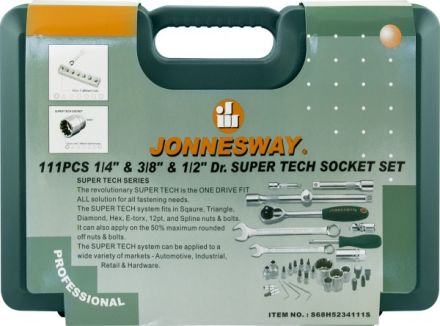 Универсальный набор инструмента Super Tech 111 предметов S68H5234111S JONNESWAY 48862