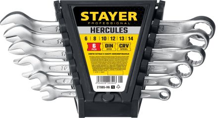 Набор комбинированных гаечных ключей 6 шт 6-14 мм HERCULES STAYER 27085-H6_z01