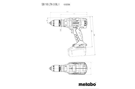 Дрель-шуруповерт ударная 120 Нм 18 В METABO SB 18 LTX-3 BL I 602356890