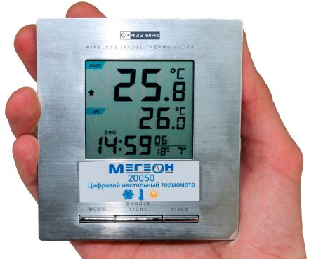 Термогигрометр цифровой с доп. внешним датчиком МЕГЕОН 20050 к0000012046