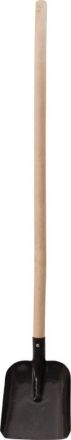 Лопата совковая плоская, с деревянным черенком  225х270х1450 мм КУРС 77217