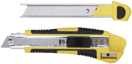 Нож технический 18 мм усиленный, кассета 3 лезвия, автозамена лезвия, Профи FIT 10265