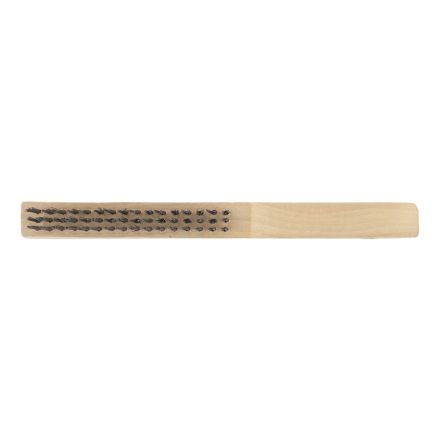 Щетка зачистная 3-х рядная, закаленная прямая проволока с деревянной ручкой СИБРТЕХ 74803