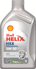 Моторное масло Helix HX8 Professional AG 5W-30 1 л SHELL 550054287